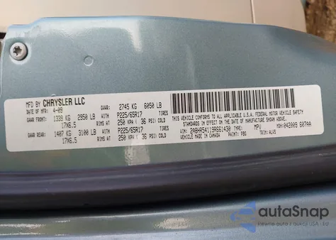 2009 Chrysler Town & Country Touring из США, поврежденный, VIN 2A8HR54119R661430